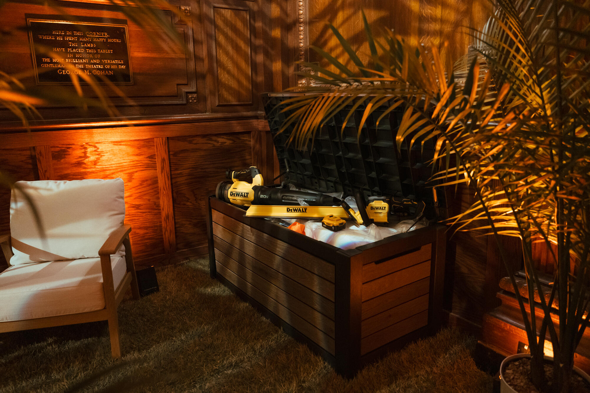 PR Event Dewalt power tools on a display